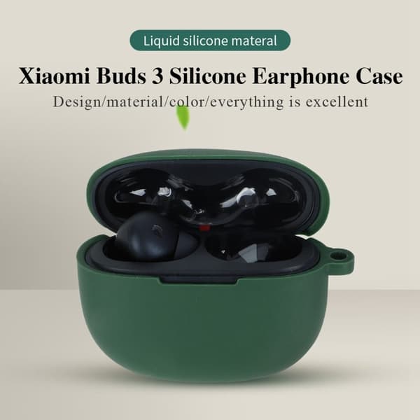 Xiaomi Buds 3 silikonikotelo - Vihreä Green