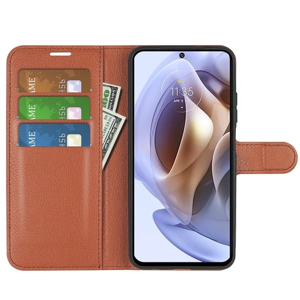Classic Motorola Moto G31 Flippetui - Brun Brown