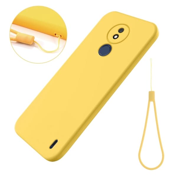 Matt flytende silikondeksel for Nokia C21 - Gul Yellow
