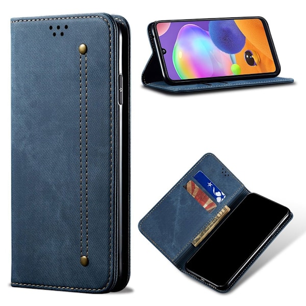Jeans Samsung Galaxy A31 fodral - Blå Blå
