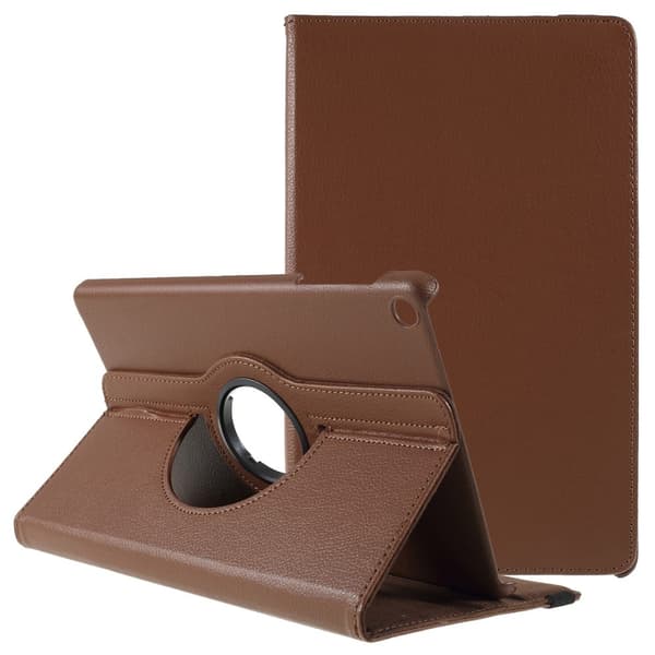 Huawei MatePad SE 10,4" etui 360° roterende lædercover med elastikbånd i rød Brown