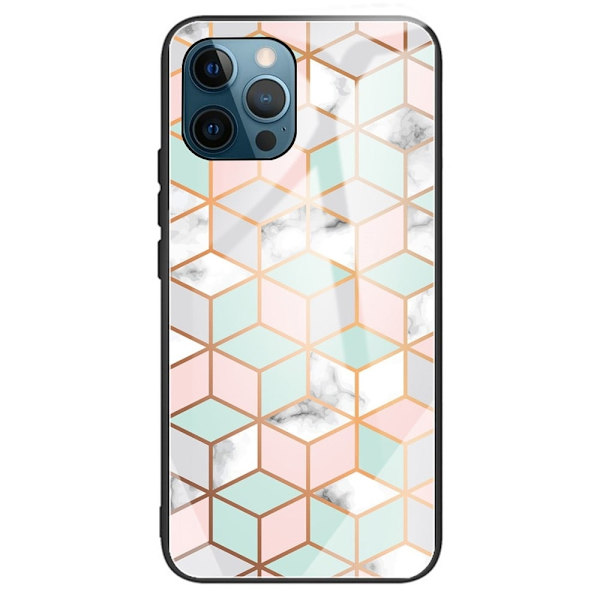 Fantasy Marble iPhone 15 Plus Deksel - Rosa / Teal Terning Green