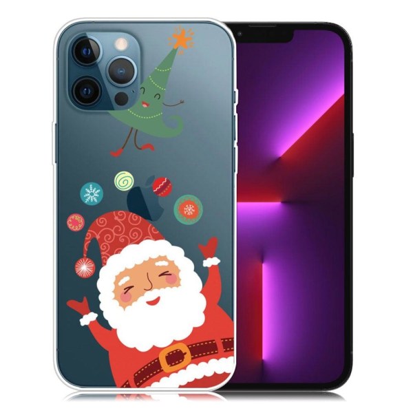 Christmas iPhone 13 Pro Fodral - Jultomten och Magic Hat multifärg