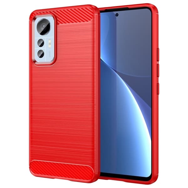 Carbon Flex Xiaomi 12 Lite deksel - Rød Red