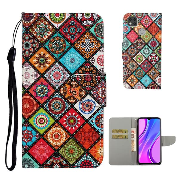 Wonderland Xiaomi Redmi 9C Flippetui - Unik Blomst Multicolor