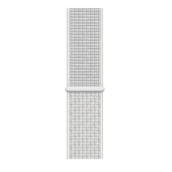 Apple Watch Series 5 40 mm ensfarget nylonarmbånd - Reflekterende Hvit White