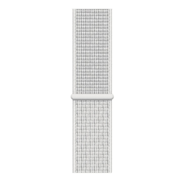 Apple Watch Series 5 40mm solid color nylon klockarmband - Reflective vit Vit