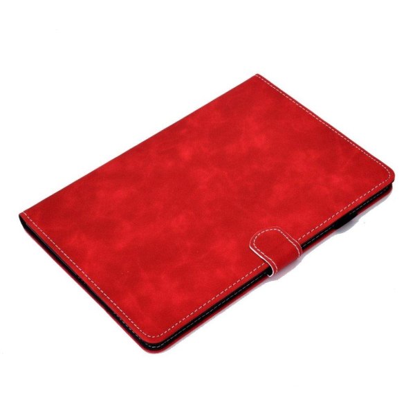 Solid Color Card Slots Stand Flip Leather Protective Cover iPad 10.2 (2021)/(2020)/(2019) / iPad Air 10.5 inch (2019) - Rød Red