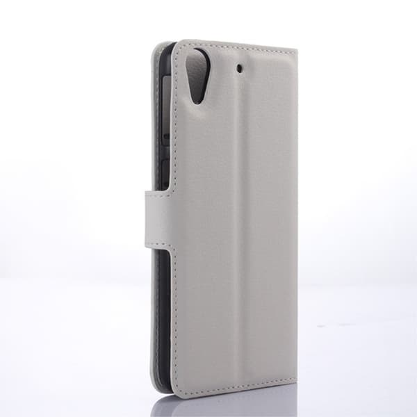 Htc Desire 650 Lommebok Lær Flip Etui - Hvit White