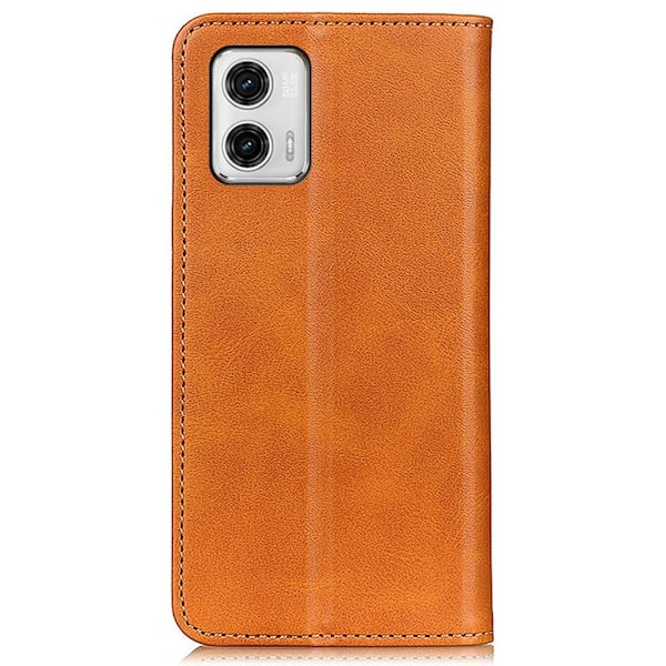 Äkta läder Motorola Moto G73 fodral - Brun Brun