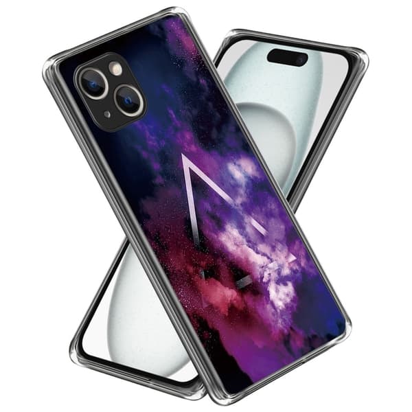 Deco iPhone 15 cover - Trekant Og Trekant Purple
