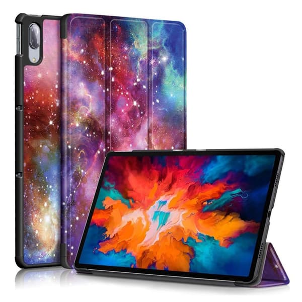 Lenovo Tab P11 Pro Trippelt Mønster Lær Etui - Cosmic Space Multicolor