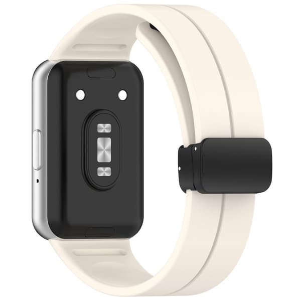 Samsung Galaxy Fit3 Silikon Klockarmband Fällbart Spänne Sport Ersättningsarmband - Stjärnljus Vit