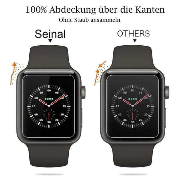 Apple Watch SE 2022 (44mm) curved tempered glass screen protector Transparent