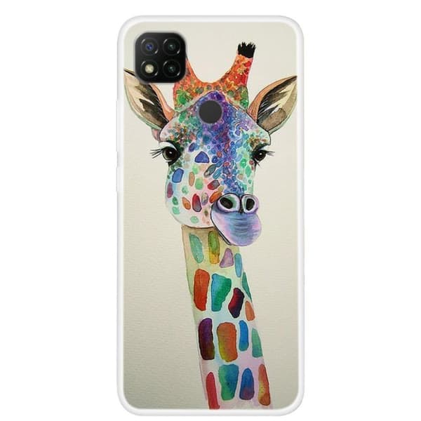 Deco Xiaomi Redmi 9C Etui - Fargerik Sjiraff Multicolor