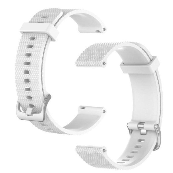 20mm Universal simple silicone watch strap - White White