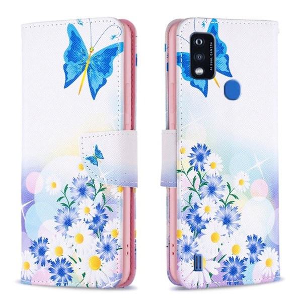 Wonderland ZTE Blade A51 flip etui - Sommerfugl Og Blomster Multicolor