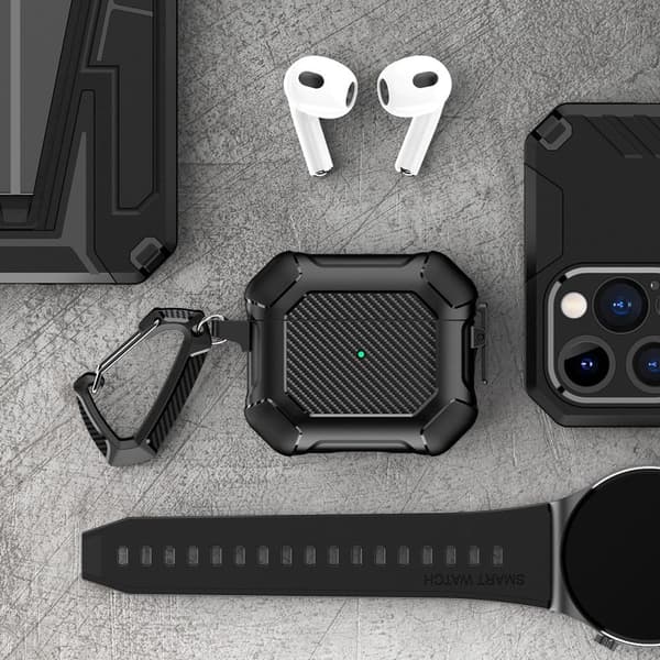 AirPods 3 etui i kulfiber - Blå Blue