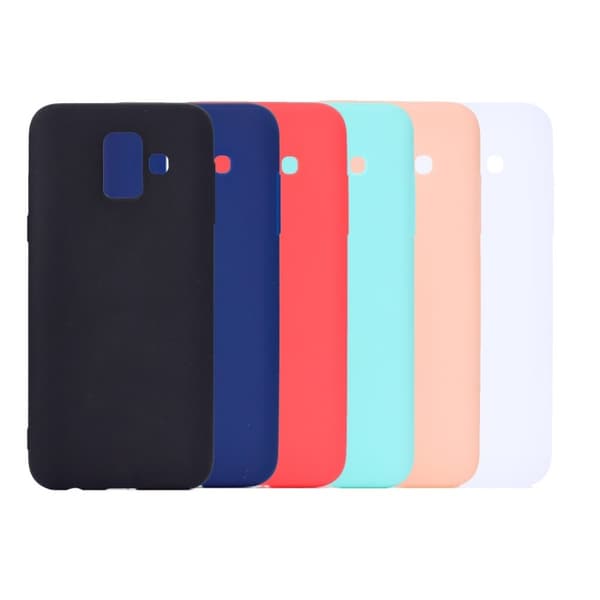 Samsung Galaxy A6 (2018) mobiletui i silikone- og plastik med mat overflade - Sort Black