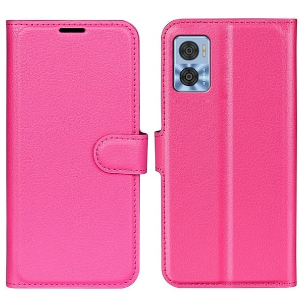 Classic Motorola Moto E22 Läppäkotelo - Rose Pink