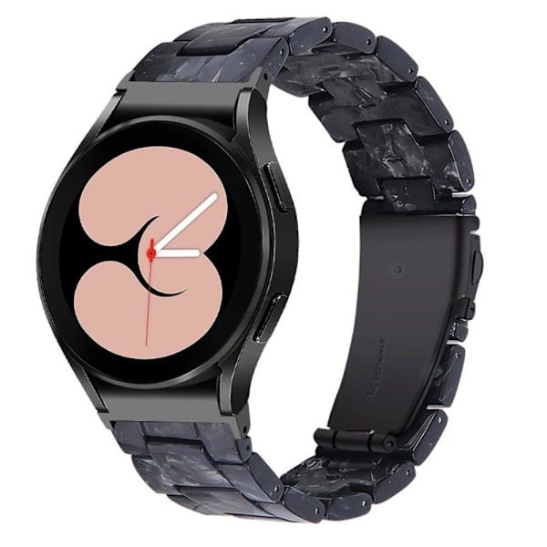 Samsung Galaxy Watch 5 / 5 Pro / 4 urrem i resin-stil - Sort / Hvid Black