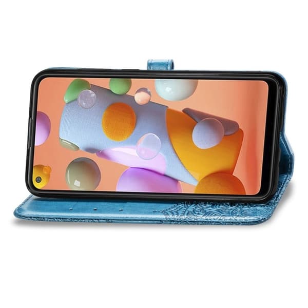 Mandala Samsung Galaxy A11 Flip etui - Blå Blue