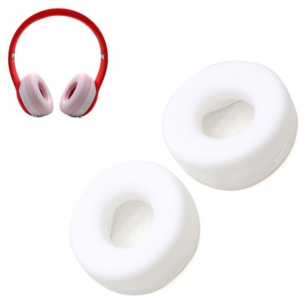 1 Pair Beats Solo 2 / 3 silicone ear pad cushion - White Vit