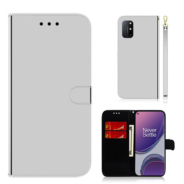 Mirror OnePlus 8T fodral - Silver/Grå Silvergrå