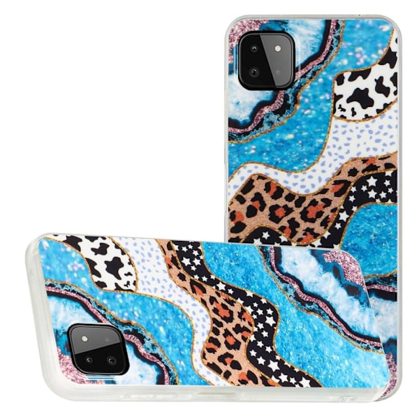 Deco Samsung Galaxy A22 5G Etui - Blå / Cow Multicolor