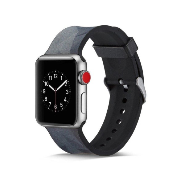 Apple Watch serie 4 44mm silikoneurrem - grå trekant Silver grey