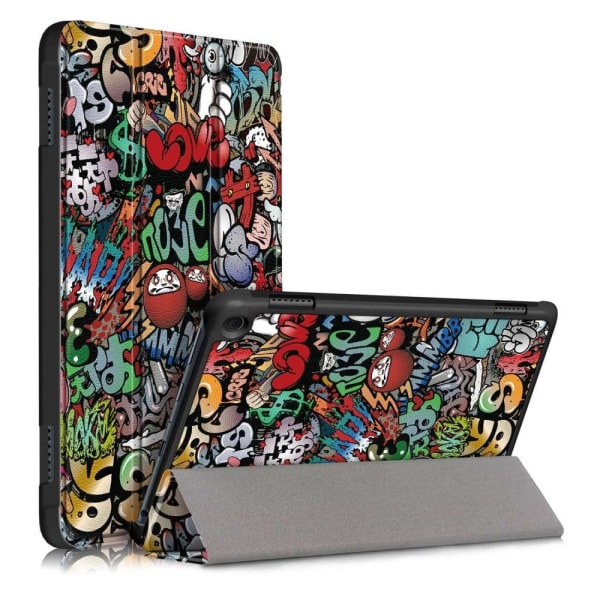Amazon Fire 8 HD (2022) pattern tri-fold leather case - Graffiti Multicolor
