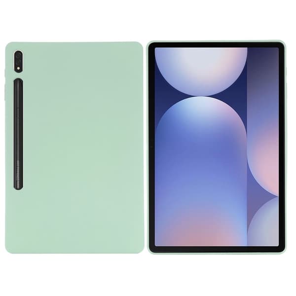 Samsung Galaxy Tab S10 Plus Etui Flydende silikone Anti-ridse Tablet Cover - Grøn Green