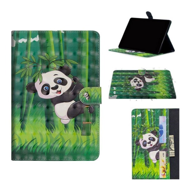 iPad Mini (2019) light spot décor leather case - Bamboo Panda Multicolor