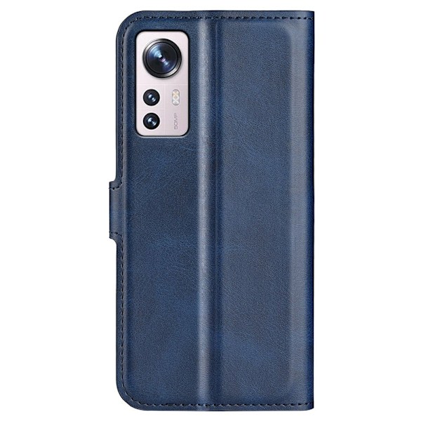 Hållbart konstläder Xiaomi 12 Lite fodral med plånbok - Blå Blå
