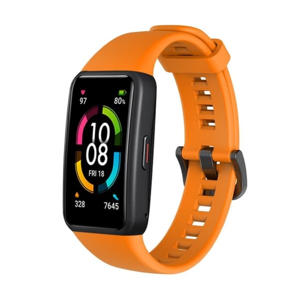 Honor Band 6 simple silicone watch band - Orange Orange