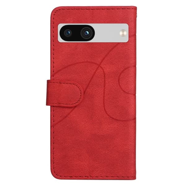 Teksturoitu nahkakotelo hihnalla Google Pixel 7a - Punainen Red