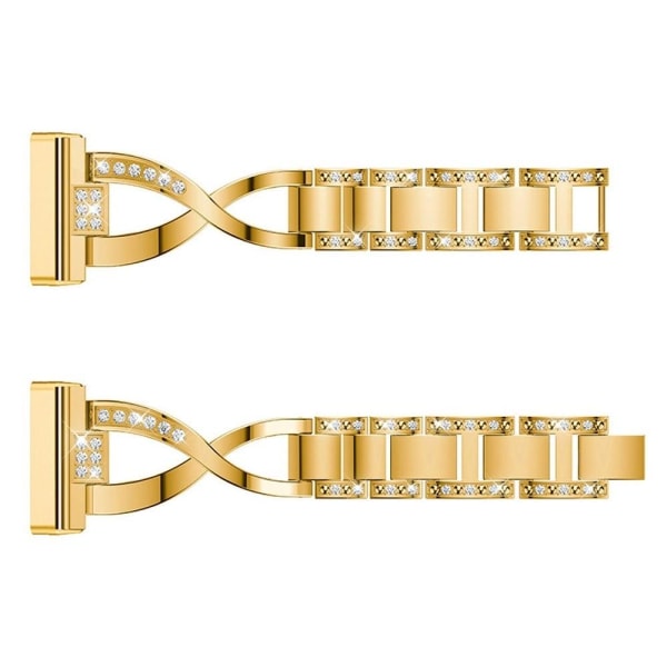 Rhinestone décor watch strap for Fitbit Sense / Versa 3 - Gold Gold