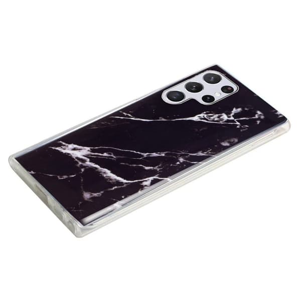 Marble Samsung Galaxy S23 Ultra Etui - Svart Black