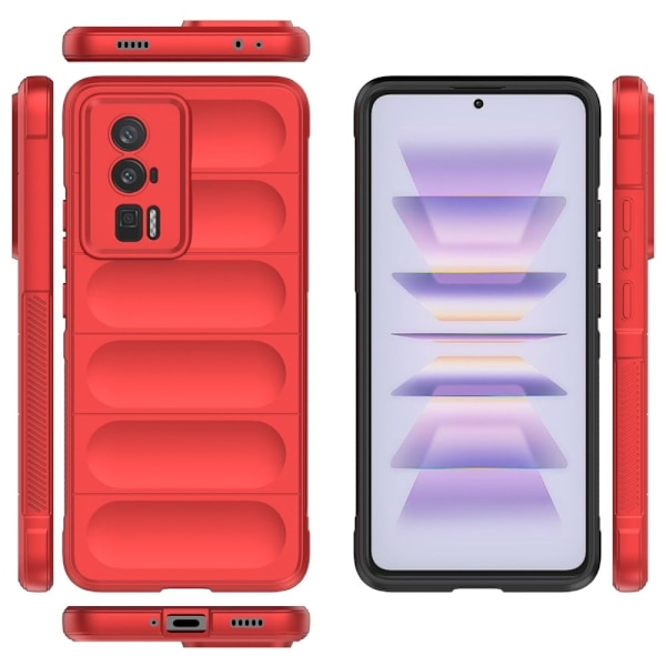Mjukt greppformat Xiaomi Redmi K60 / Xiaomi Redmi K60 Pro skal - Röd Röd