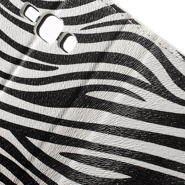 Moberg Läderfodral med Korthållare till Samsung Galaxy J1 (2016) - Zebra Ränder multifärg