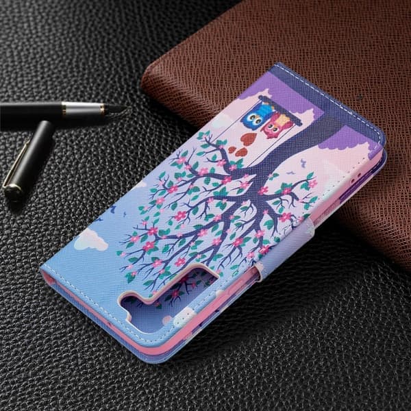 Wonderland Samsung Galaxy S22 Plus Flip Etui - To Ugler Multicolor