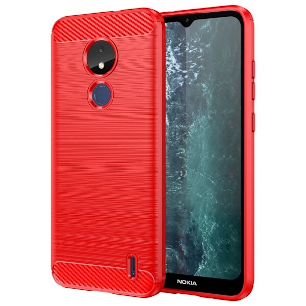 Carbon Flex Nokia C21 cover - Rød Red