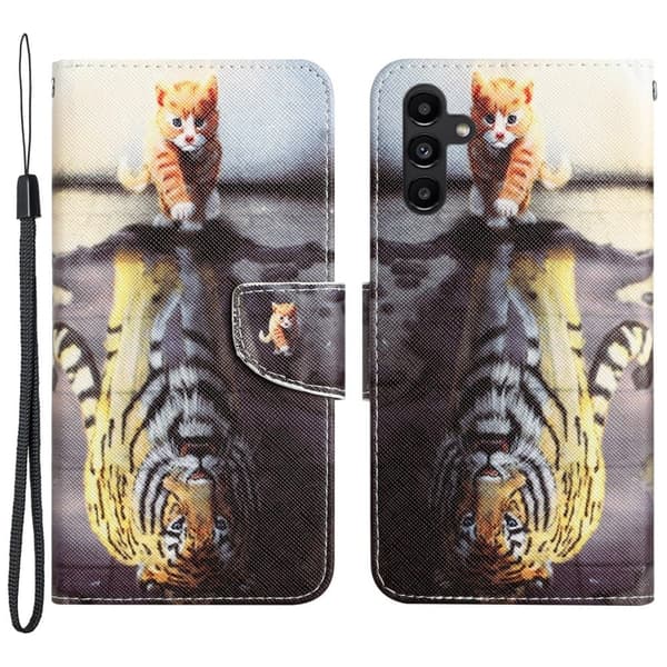 Wonderland Samsung Galaxy A24 4G Flip Etui - Tiger Yellow