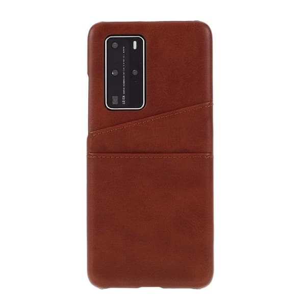 Huawei P40 Pro skal med korthållare - Brun Brun