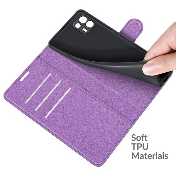 Classic Motorola Edge 20 Lite Flip Etui - Lilla Purple