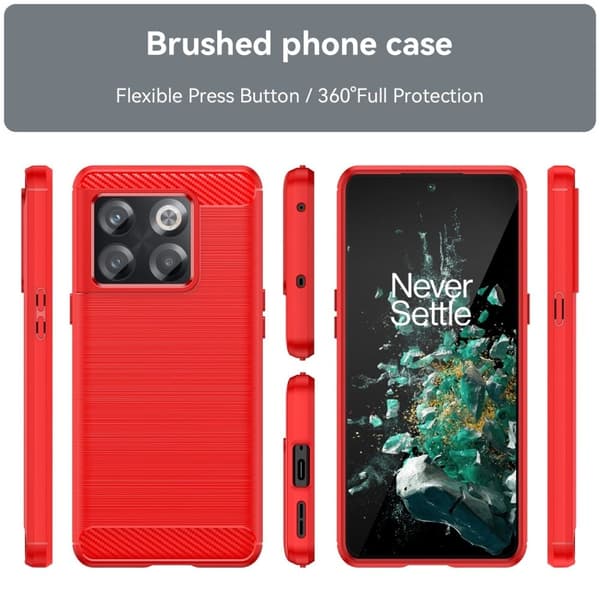 Carbon Flex Suojakotelo OnePlus Ace Pro - Punainen Red