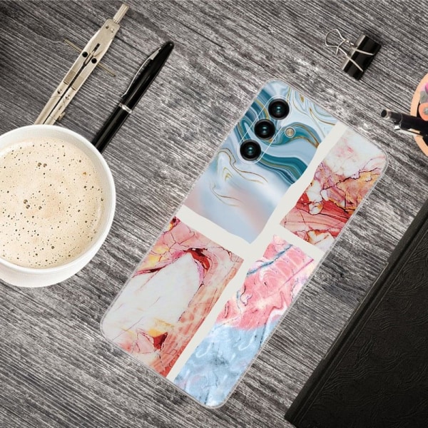 Marble Samsung Galaxy A13 5G Suojakotelo - Wavy Marble Tile Multicolor