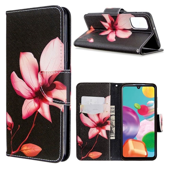 Wonderland Samsung Galaxy A41 kotelot - Punainen Kukka Multicolor