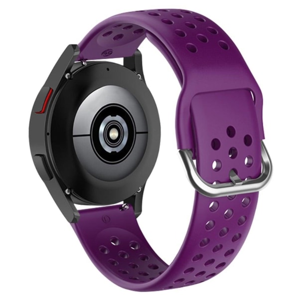 20 mm universal urrem i åndbar silikone - Lilla Purple