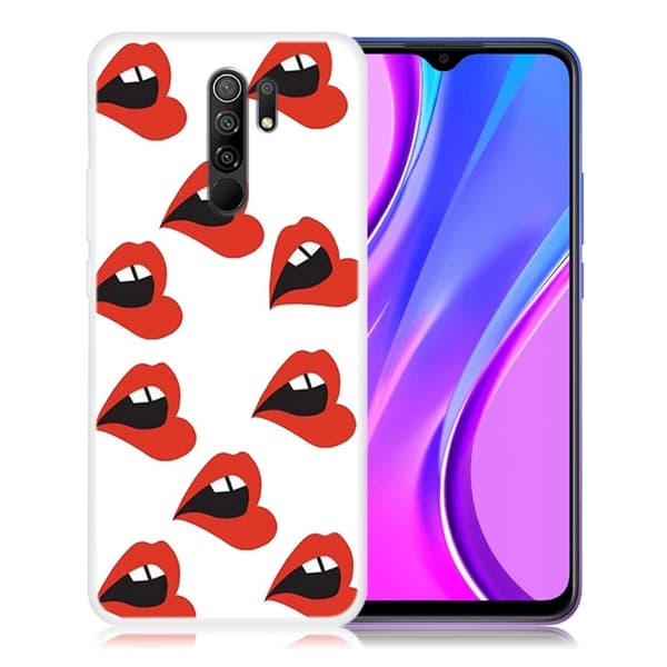 Deco Xiaomi Redmi 9 skal - Röd Läpp Röd